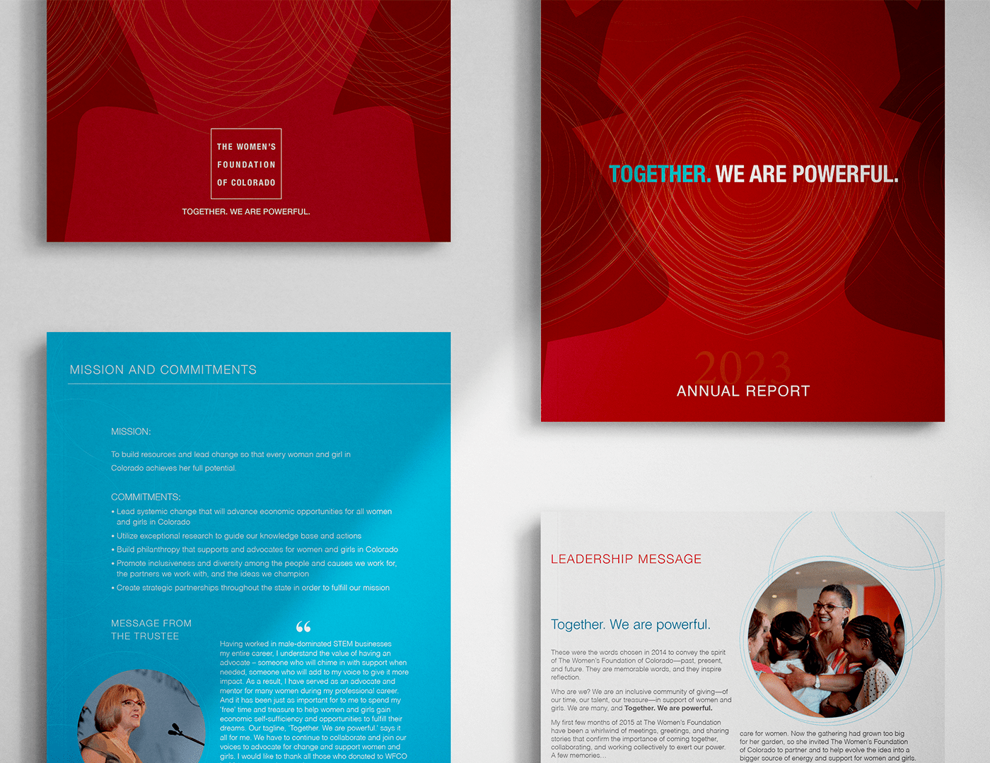 Annual Report Cover for Women Foundation of Colorado