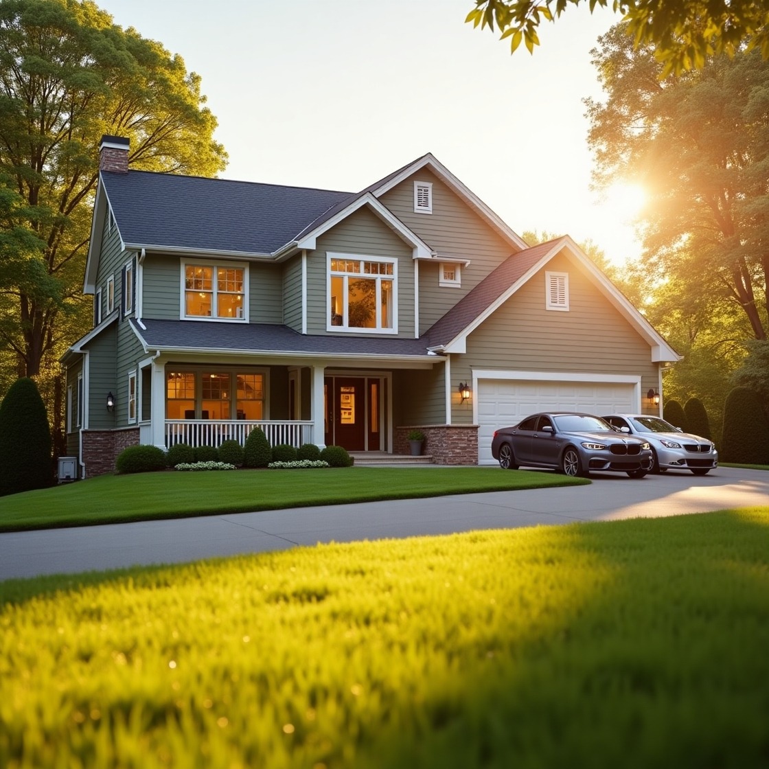 A_beautiful_modern_family_home_with_a_wellmanicured_lawn